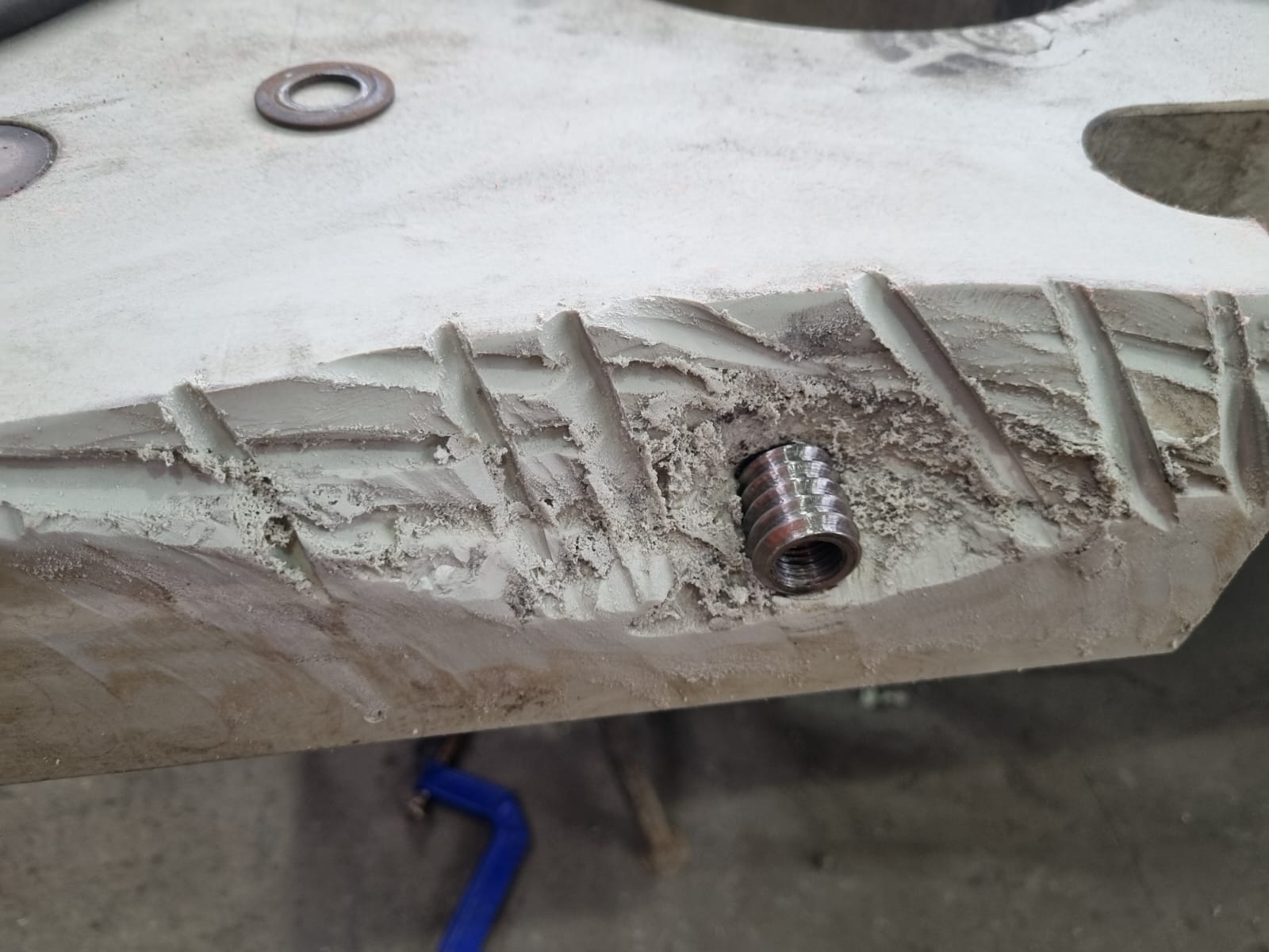 Rotura antes de reparar una placa membrana Diemme